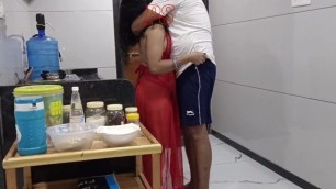Real Indian HOMEMADE AMATEUR COUPLE Fucks Hot in the Kitchen in the Night with Pussy CREAMPIE