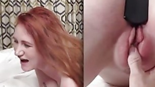 23yo First Timer Katie Carmine Cums 7 Times in One Session