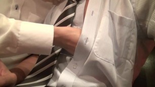 Young Japanese Businessman Private Sex Public