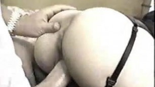 midget takes it up the ass and gets face covered in cum